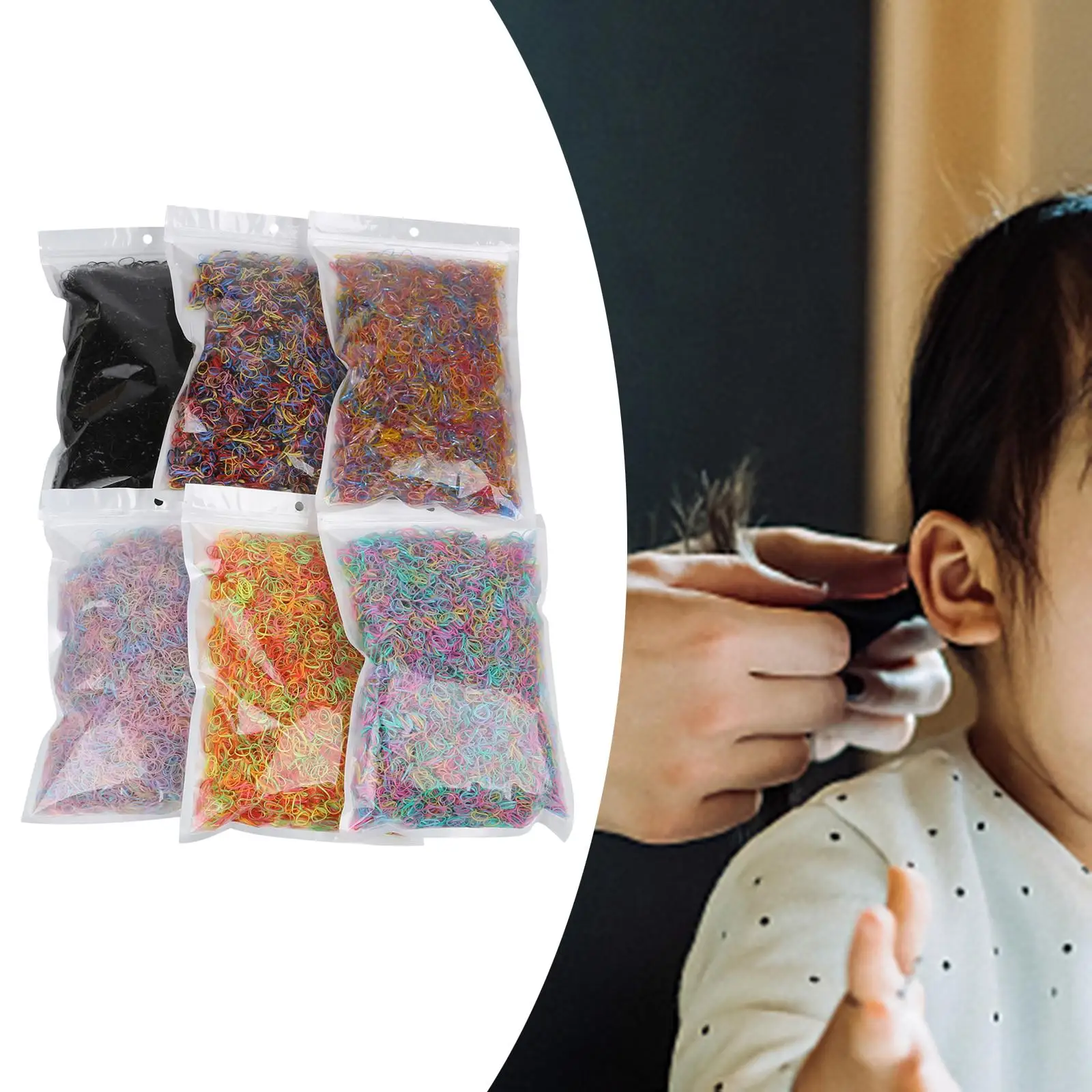 

6 шт., 1000 шт./упаковка, маленькие повязки для волос