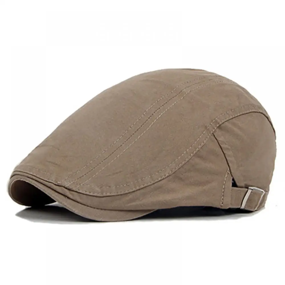

Men Casual Classic Solid Color Flat Cabbie Newsboy Ivy Hat Cotton Sun Beret Cap