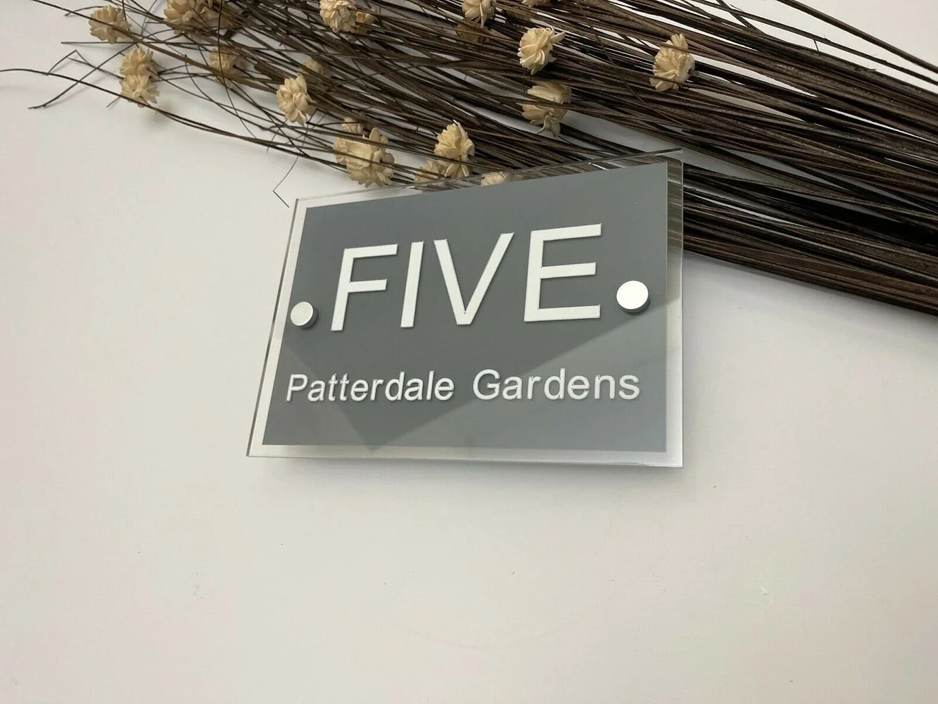 

Customized House Sign Plaques Door Numbers Personalised Address Acrylic