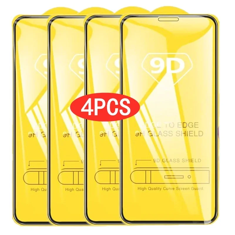 

4PCS 9D Tempered Glass For Samsung A71 A72 A20 A04S A10s A10e A03S A11 A02 A40 A80 A20 A90 A81 A91 A01 M01 Core Screen Protector