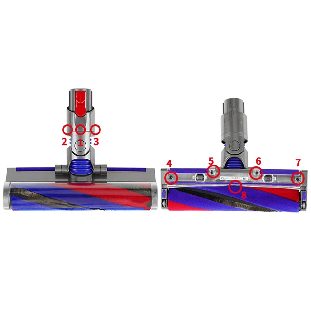 Синий шланг и роликовая щетка для пылесоса Dyson V8Slim V10Slim V12Slim бархатная всасывающая