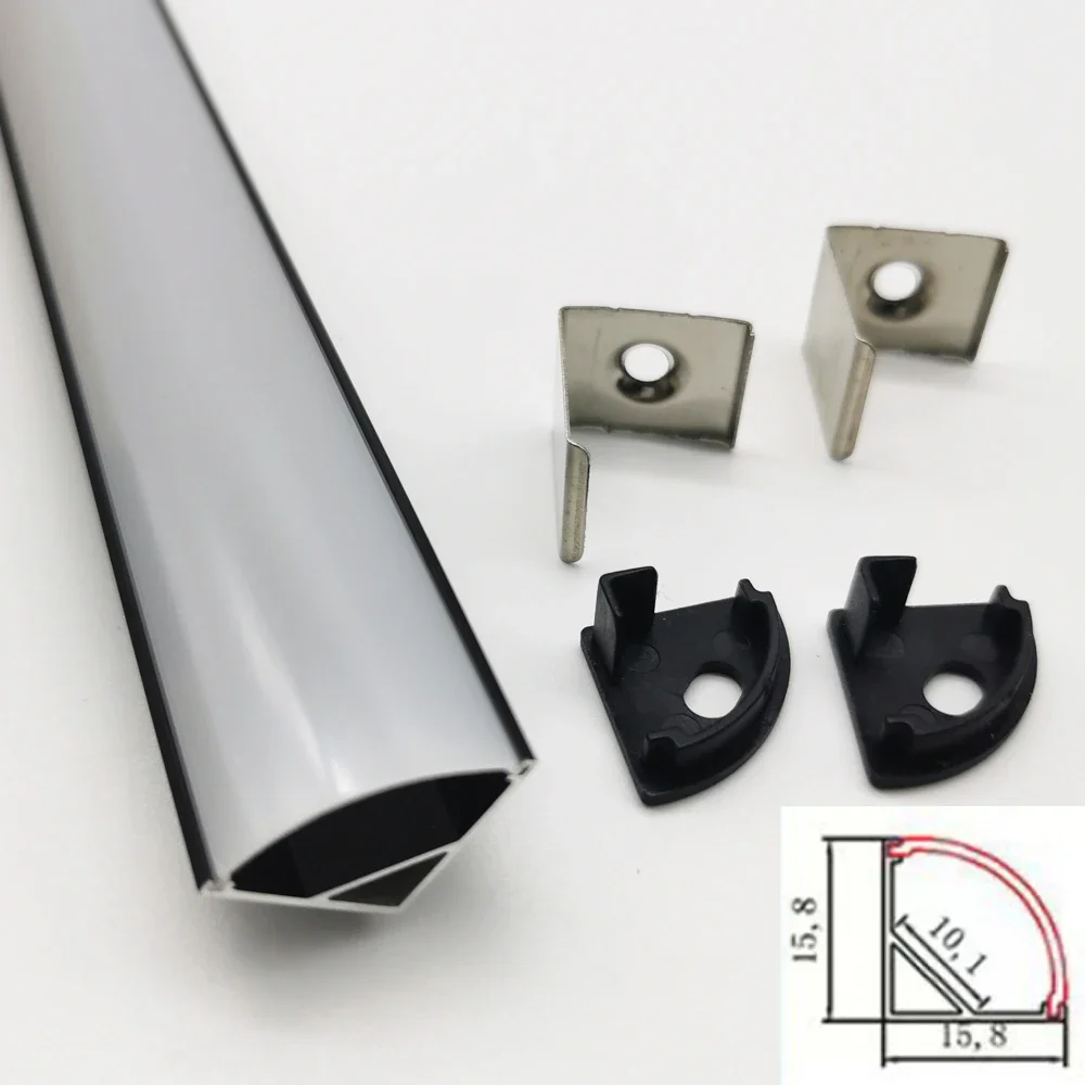 

YSRSAI черный алюминиевый профиль для светодиодной ленты 0,5 м