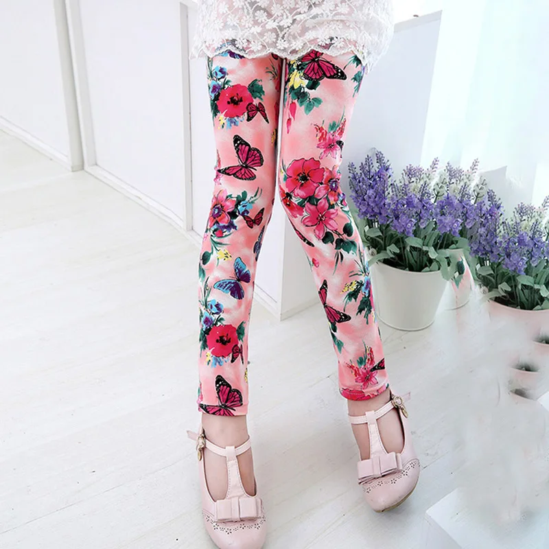 

Multi Color Girl Pants Printing Flower children pants Autumn kids leggings skinny girls leggings Kids Clothing CX985882