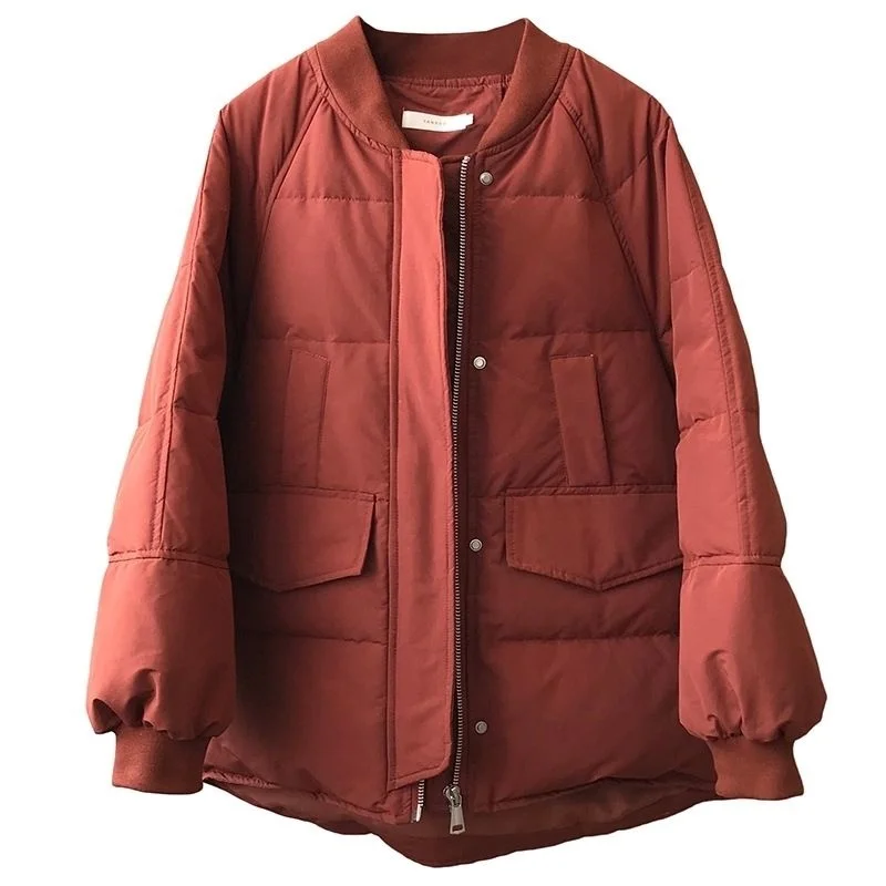 

Women Autumn Winter 2022 New Style Casual Thickened Baseball Warm Jacket Coat For Ladies Solid Zipper All Match Chic Parka