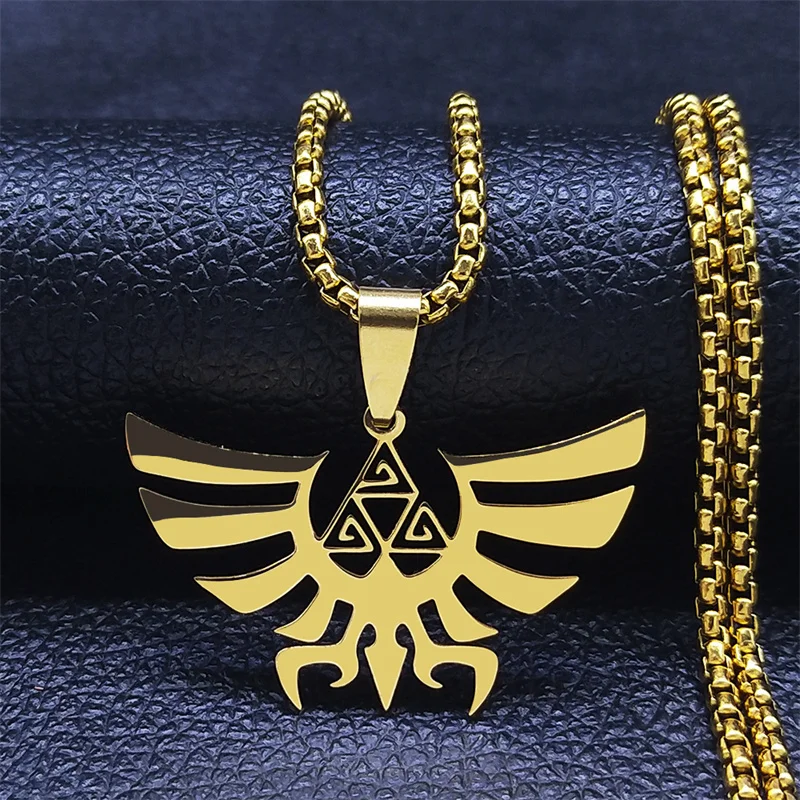 

Plane Eagle Stainless Steel Chain Necklaces Women/Men Gold Color Pendants Necklaces Jewelry collar N4428S06
