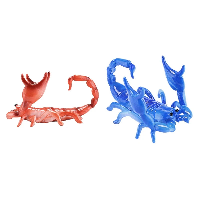 

2Set Cute Scorpion Model Pen Holder Weightlifting Scorpion Bracket Storage Rack Pen Rack Gift Stationery Red & Blue