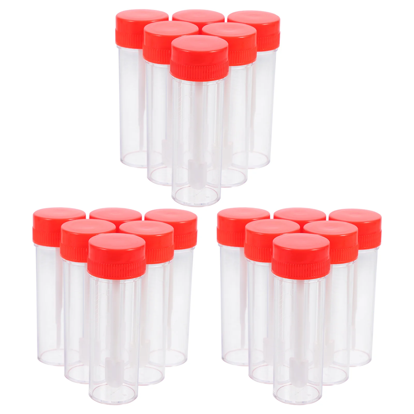 

20 Pcs Stool Sampling Tube Testing Specimen Plastic Sample Containers Disposable Storage Tubes