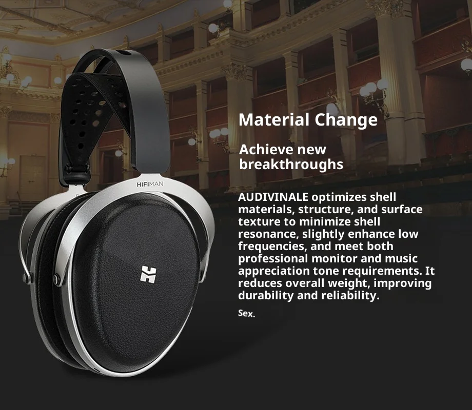 Фото Распродажа Hifiman Audivina Le Проводная HIFI-гарнитура Полноразмерные накладные плоские наушники с диафрагмой Закрытый мониторинг Аудио Подарок №3