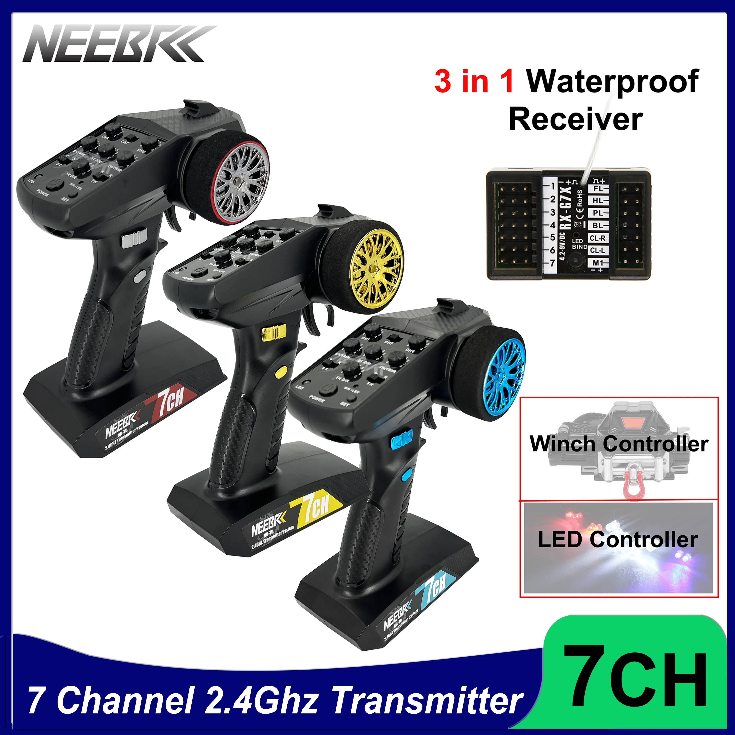 Радиопередатчик NeebRC 7-канальный с приемником 2 4 ГГц