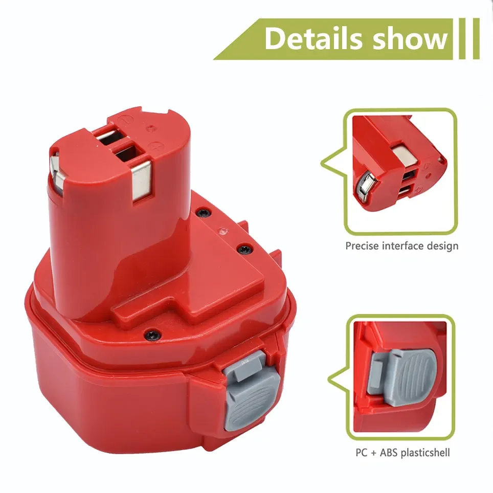 Makita PA12 12 В 48000 мАч Ni-CD аккумуляторы Сменная батарея электроинструменты Bateria 1220 1222