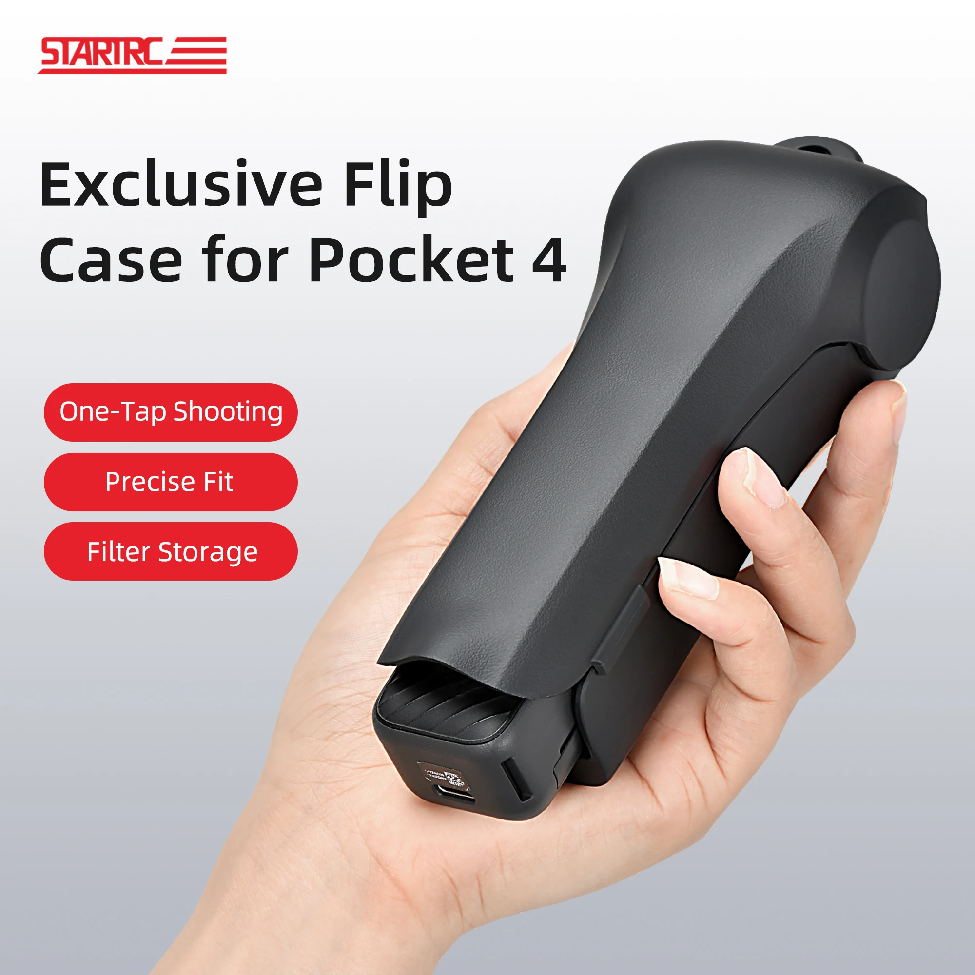 Фото Защитный чехол для DJI Pocket 4, противоударный чехол с защитой экрана от царапин для портативной камеры-стабилизатора Osmo Pocket 4. №3