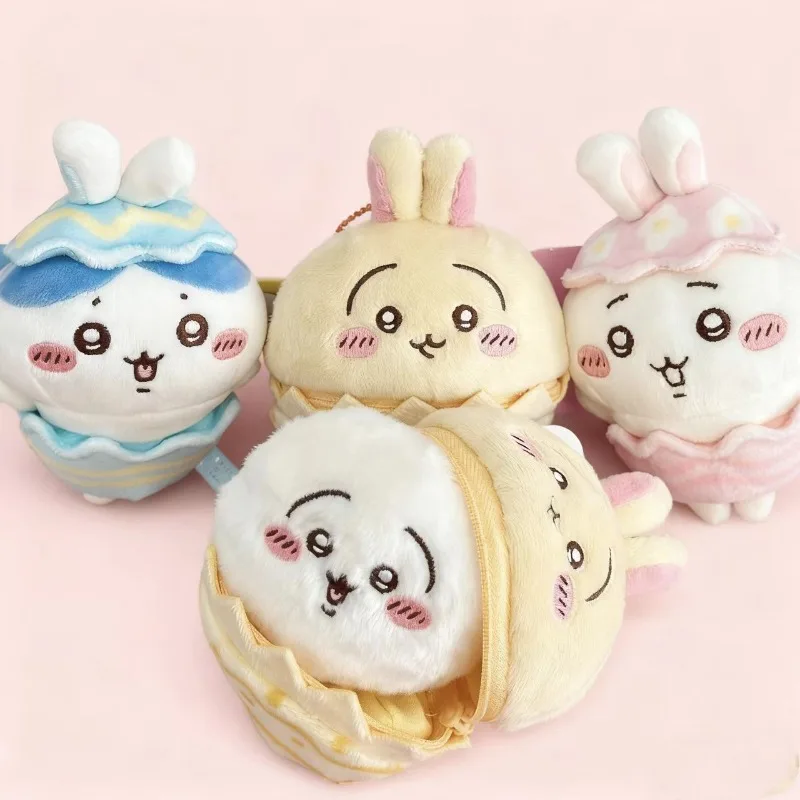 Фото Новая плюшевая подвеска-брелок Kawaii Chiikawa в форме яйца, японский мультяшный персонаж Усаги Хачиварэ, парный брелок, праздничный подарок №1