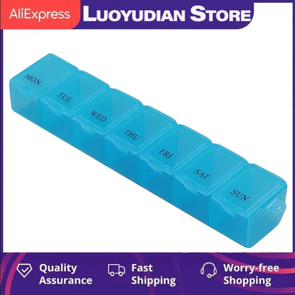 

7grids Weekly Pill Case Drug Storage Container 7 Days Medicine Tablet Dispenser Small Pill Box Organizer Tablet Storage Box