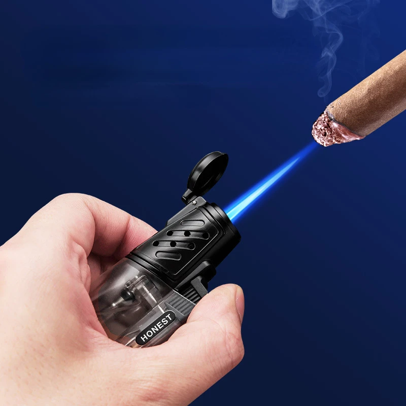 

Inflatable Windproof Straight Lighter Creative Men's Cigarette Lighter Big Firepower Cigar Moxibustion