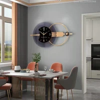 large wall clock modern minimalist metal glass silent clocks single side geometry wall hanging watch living room home decoration