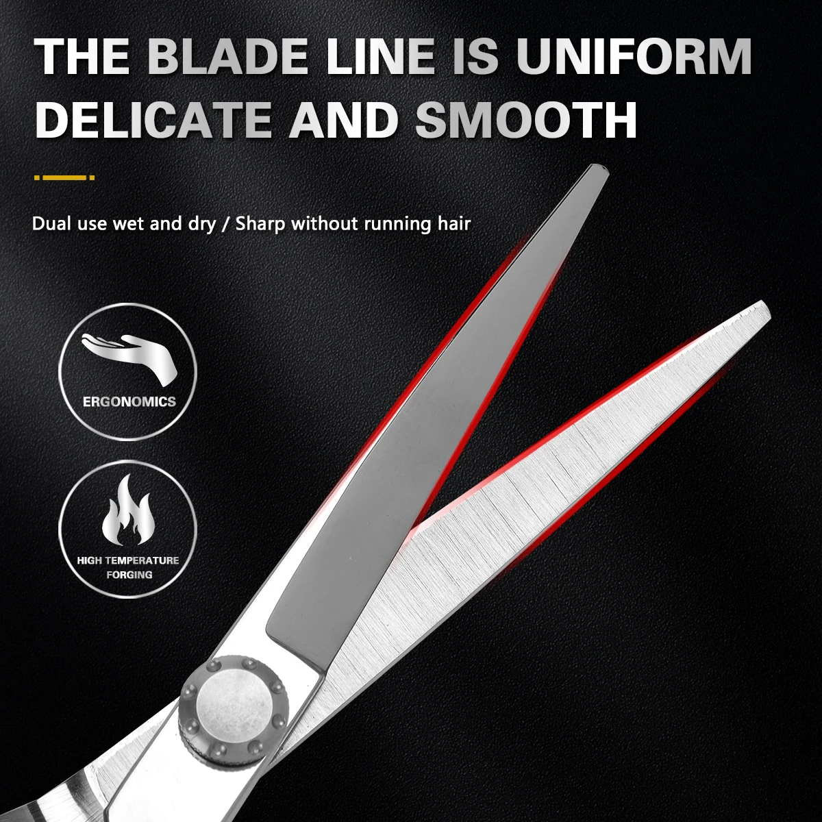 Стальные ножницы для стрижки волос BARBERTOP Jp440c парикмахерские с расческой