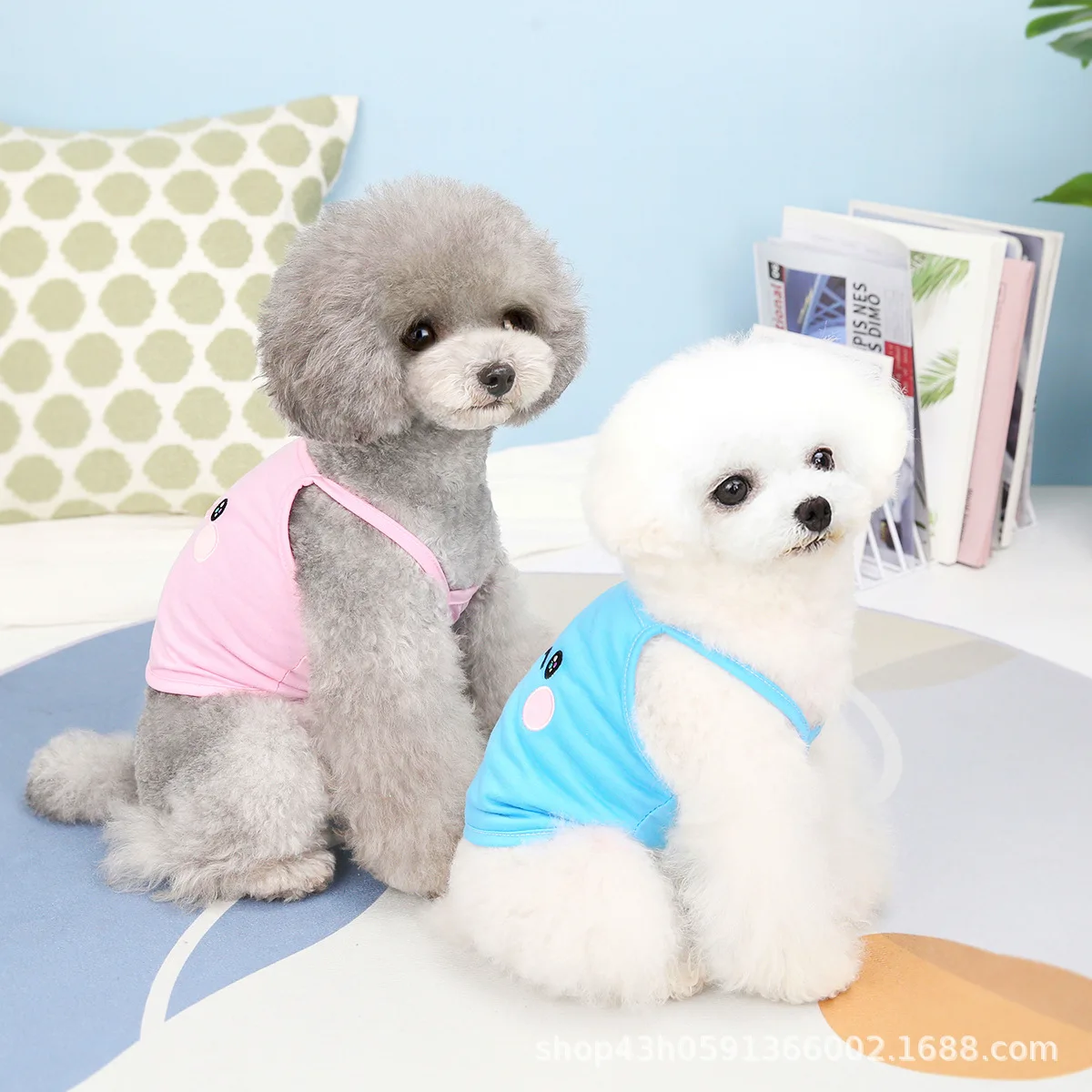 

Pet Clothes Summer Vest Cute Print Kitten Puppy Camisole Thin Shirt Small Medium Sized Dog Clothes Chihuahua Yorkshire Poodle