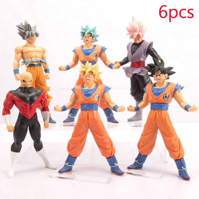 

6pcs/set Dragon Ball Z Anime Figure Goku Vegeta Broly Super Saiyan Action Figurine Collectible Model Doll Toys for Boy Gift 18cm