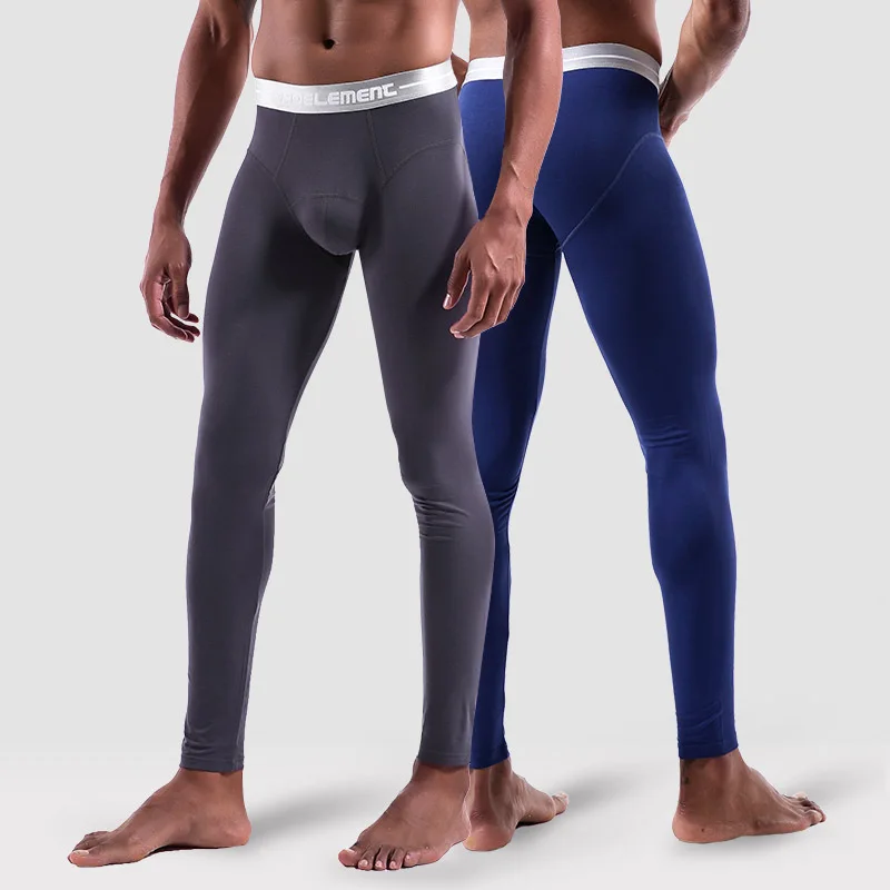 Men Long Johns Men Modal Thermal Underwear Sets Male Sexy Tight Lingerie Autumn Winter Man Long Sleeve T-shirt+U Convex Leggings