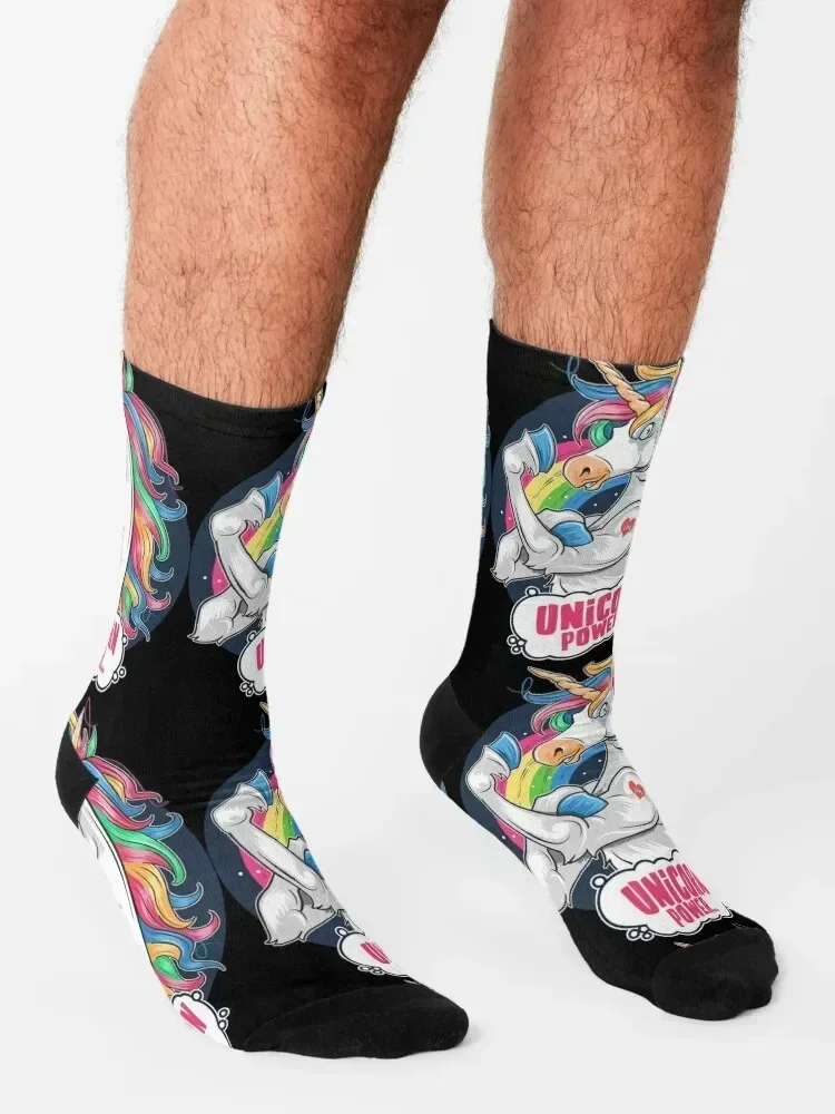 Unicorn Power - носки Magic Rainbow Cartoon Fantasy короткие рождественские чулки дизайнерские