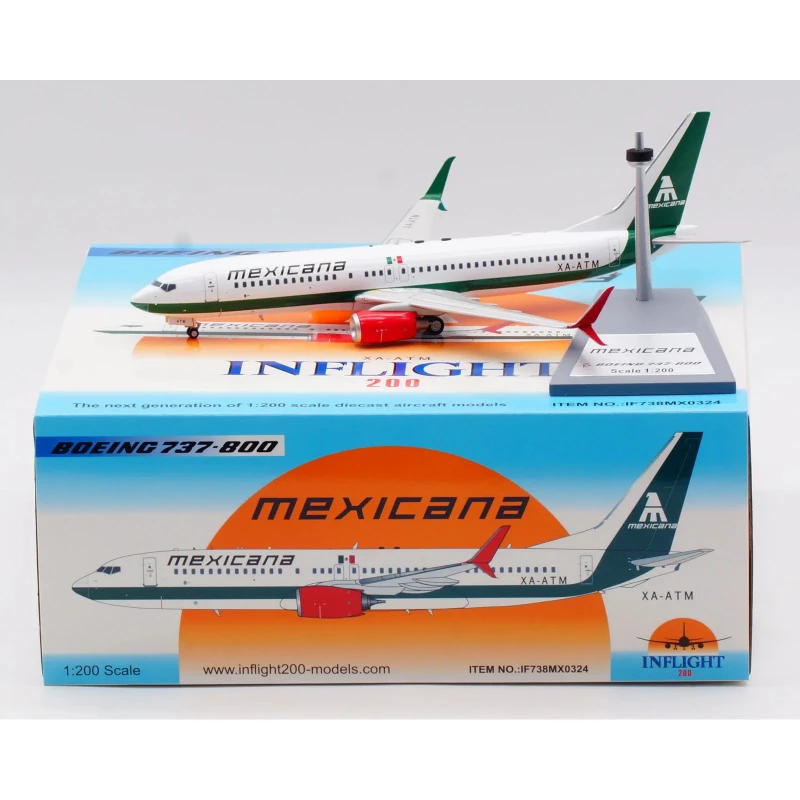 1:200 литой под давлением самолет из сплава INFLIGHT Mexica Airlines Boeing B737-800 модель самолета