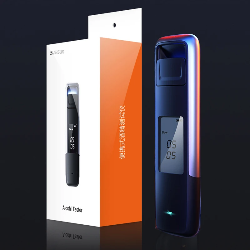 

2020 newest breath alcohol tester professional Breathalyzer With LCD Screen Digital Alcohol Detector Powered By USB Charger