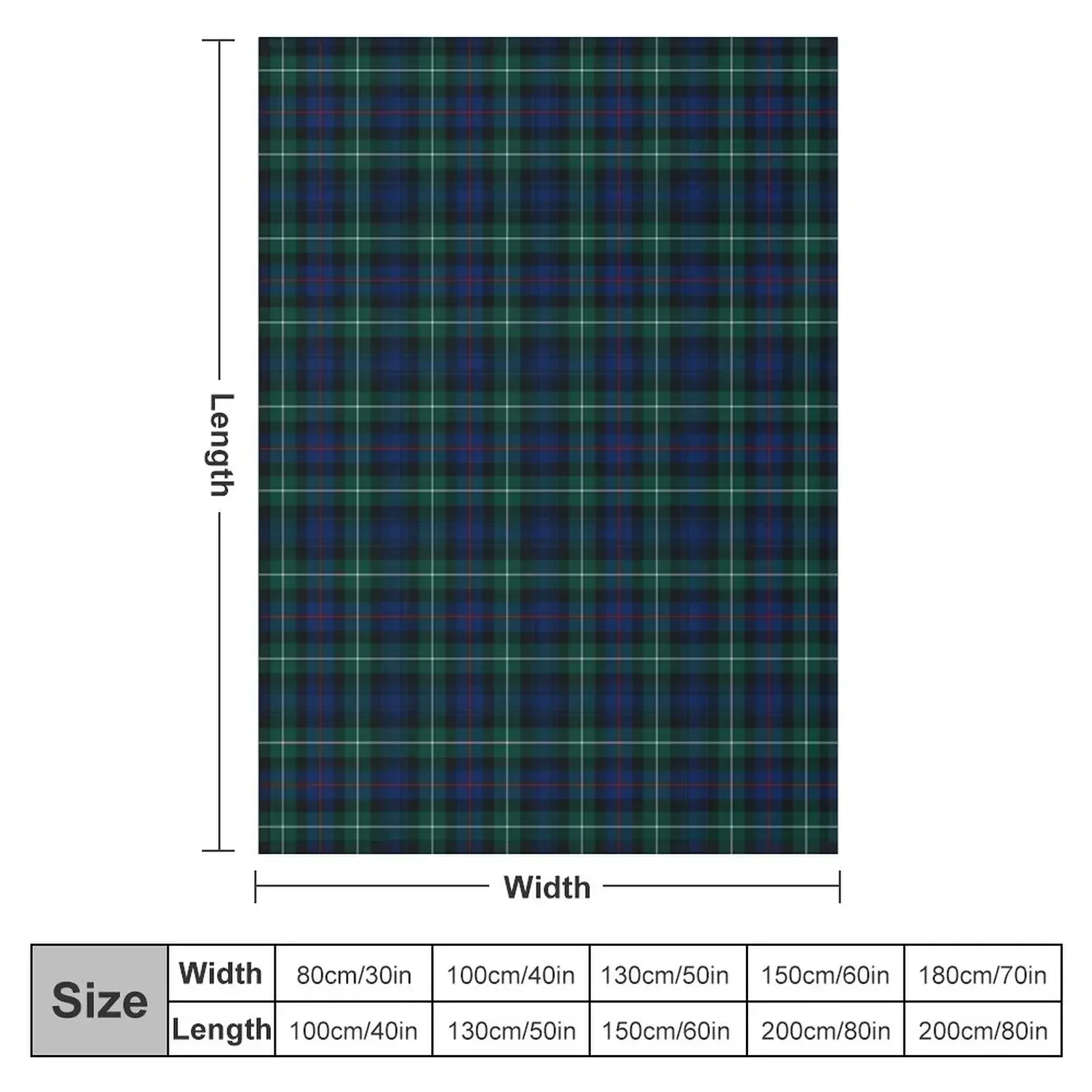 Плед Clan Mackenzie Tartan Пляжное одеяло для дивана Одеяла