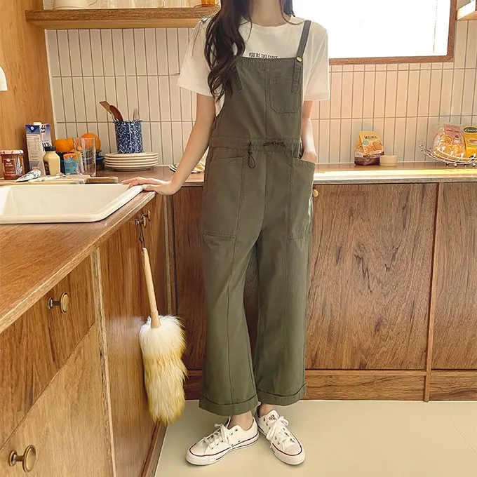 

오버롤 와이드 점프수트 빅사이즈 멜빵 PO312