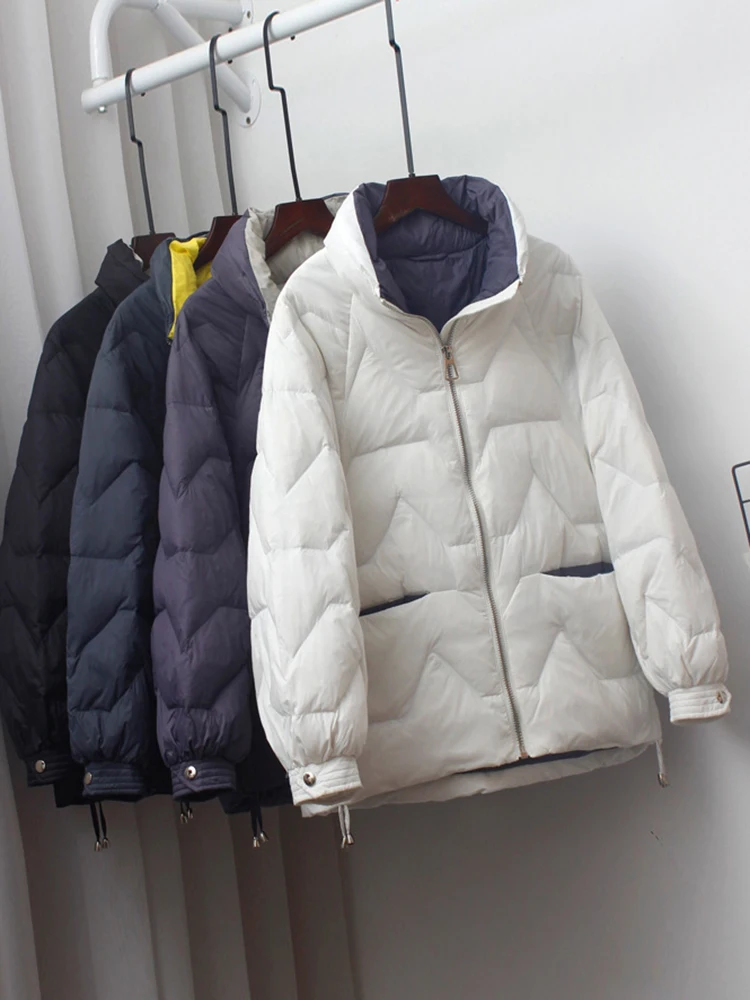 

SEDUTMO Winter Warm Duck Down Coat Women Quilted Ultra Light Thin Puffer Jacket Autumn Patchwork Casual Basic Parkas ED1895