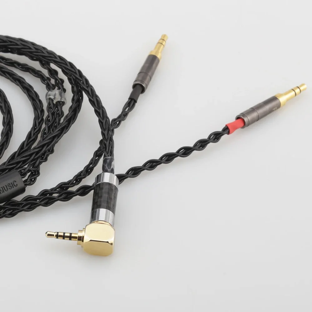 Фото Audiocrast B819Ag HC028 8-жильный высококачественный кабель для наушников Denon AH-D600 D7100 Hifiman Sundara Ananda HE1000se HE6se - Audio Up №3