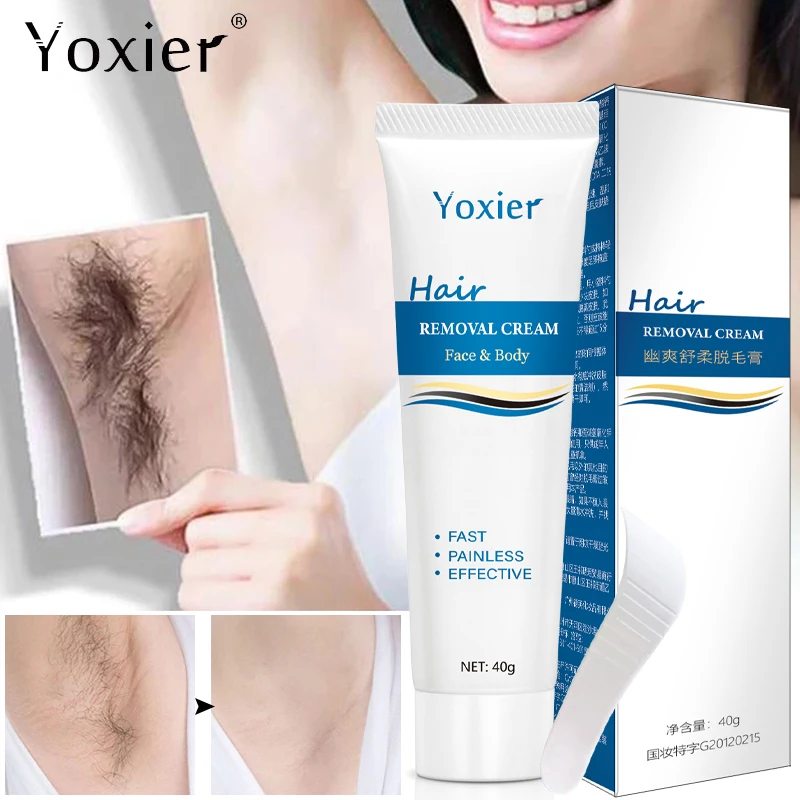 

Hair Removal Cream Fast Hair Removal Growth Inhibition Deep Nourishment Moisturizing Shrink Pores Smooth Skin Mild Body Care 40g