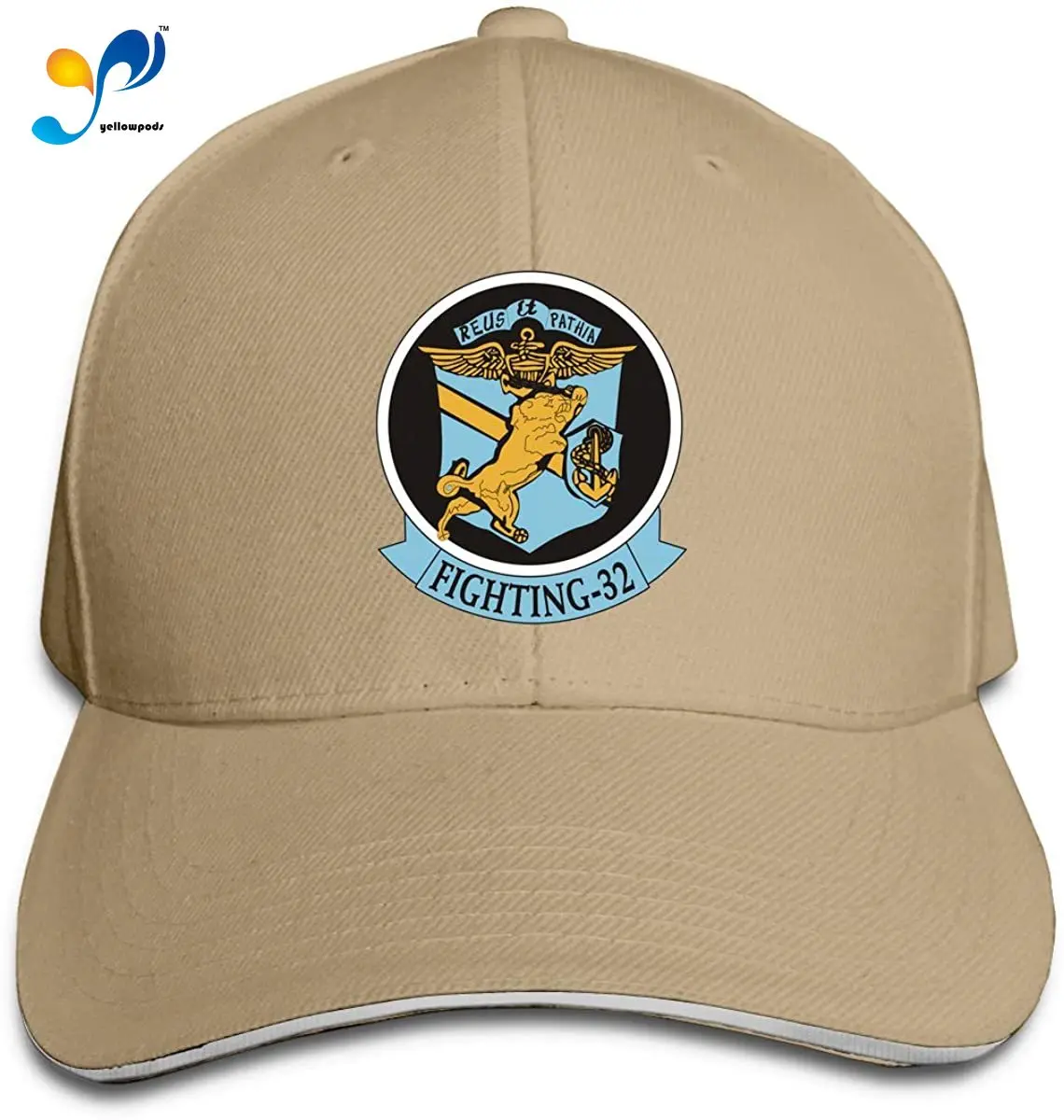 

32 'Fighting 32' Patch Men Cotton Classic Baseball Cap Adjustable Size