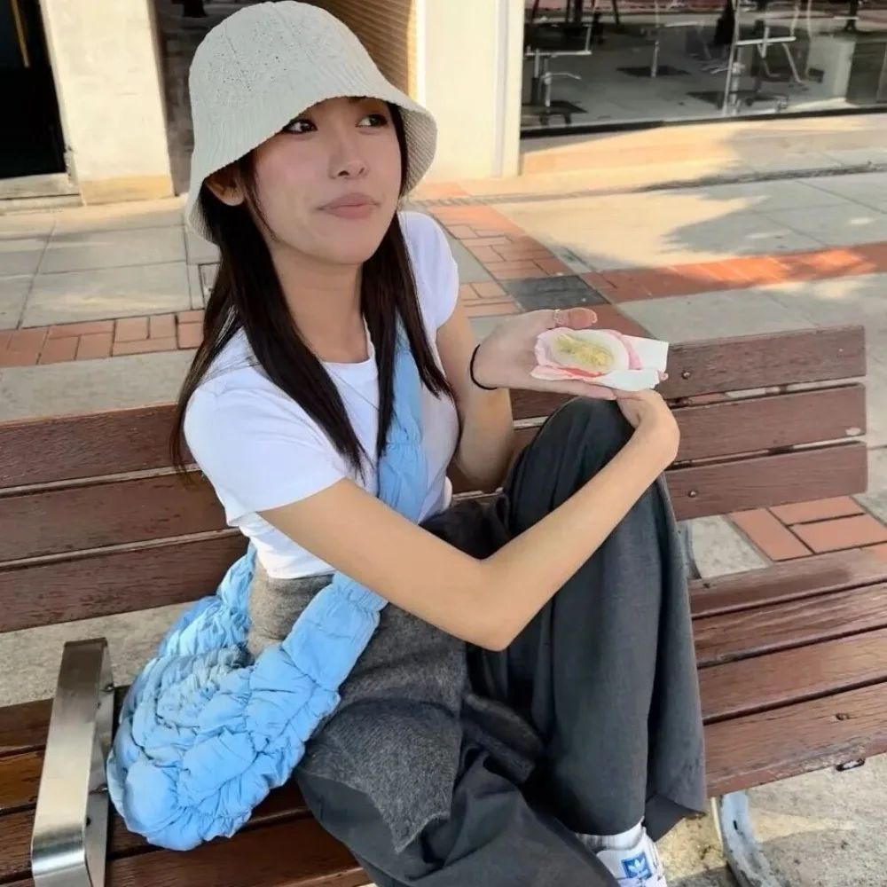 Сумка на плечо в Корейском стиле для квилтинга пышные мягкие сумки форме облака