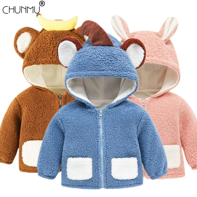 

Children's Jacket Boys and Girls Jacket Baby Autumn and Winter Clothes Warm Plus Velvet Cotton Coat Baby Clothes