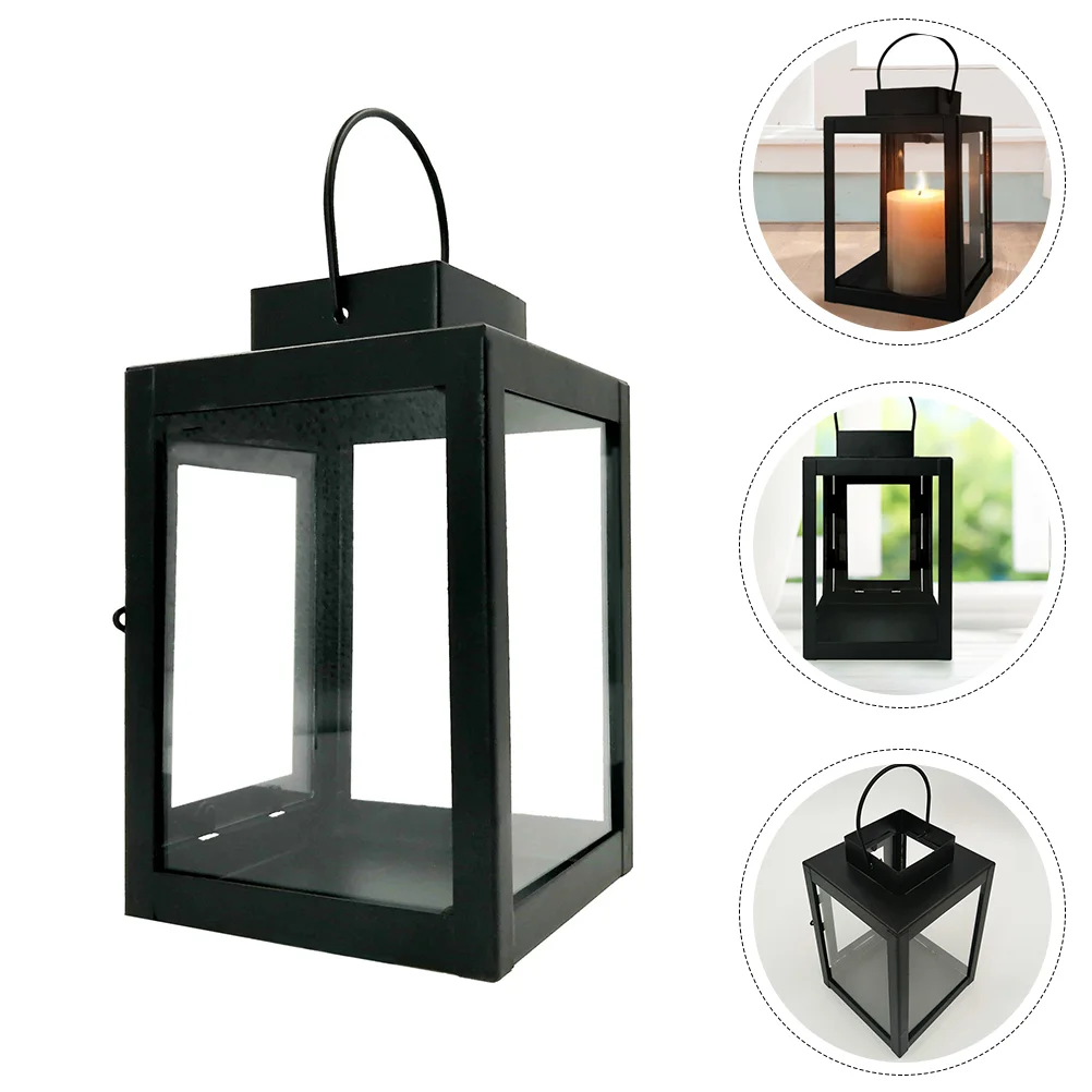 

Lantern Delicate Wind Light Lamp Hanging Decor Retro Style Stand Decorative Holder Exquisite Candleholder Home Accents