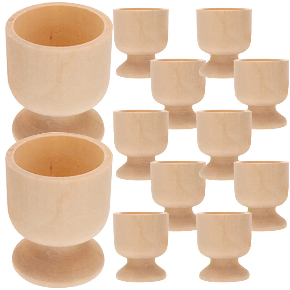 

Egg Holder Easter Boiled Painting Cup Wooden Stand Cups Diy Eggs Kids Tray Kit Container Hard Microwave Toy Cooker Craft