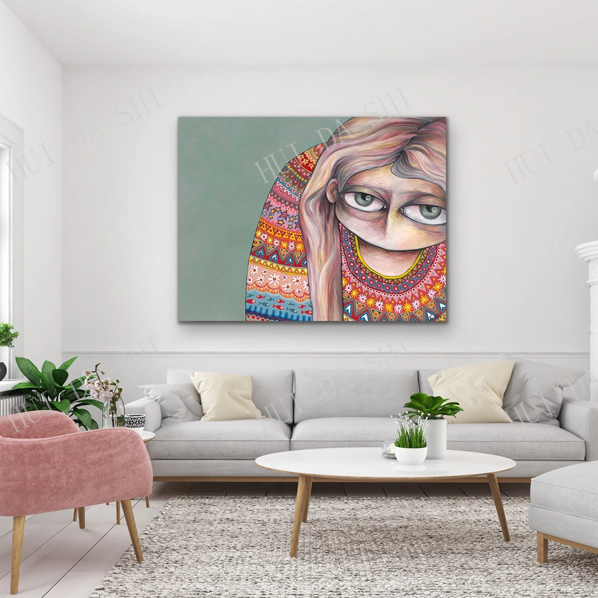 Картина Джейн меланхоли уникальная живопись Lowbrow рисование по сурреаллизму