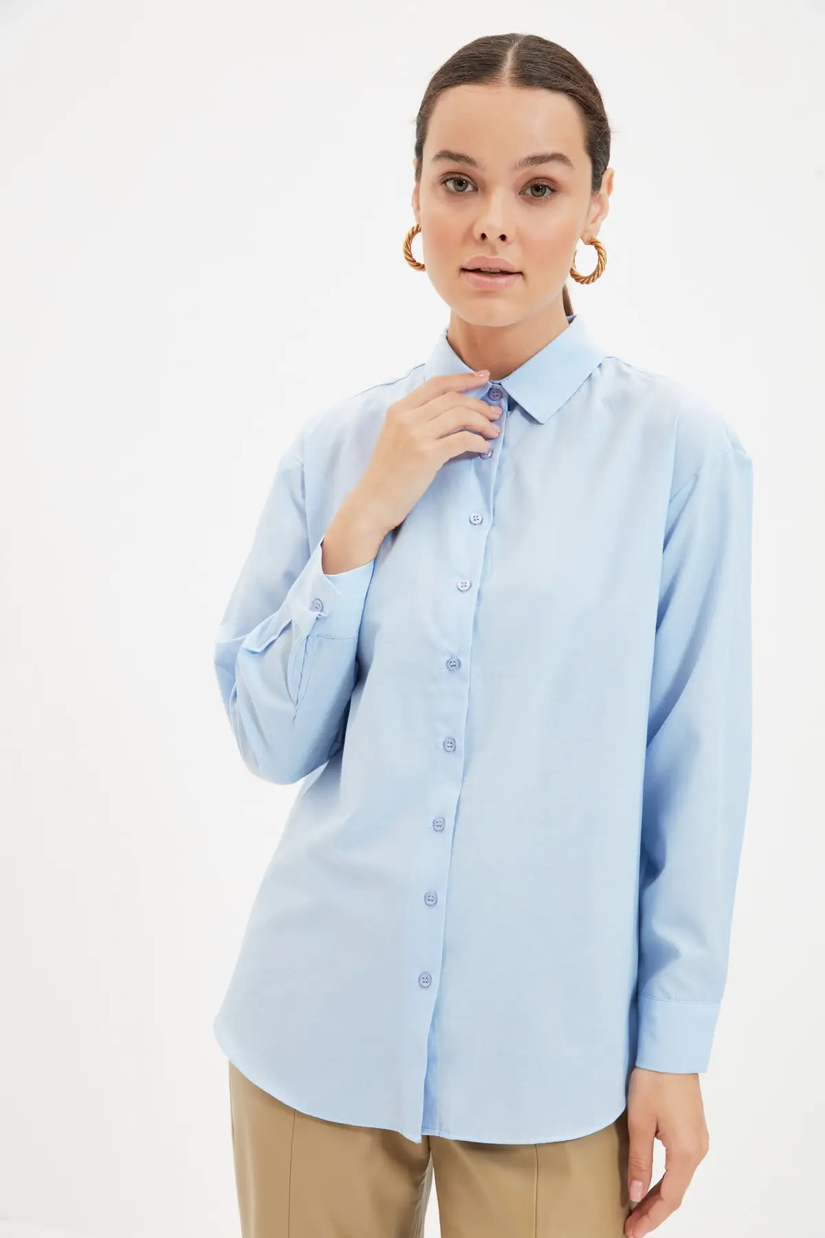 

Trendyol Shirt Collar Tunic TCTAW22UK0083