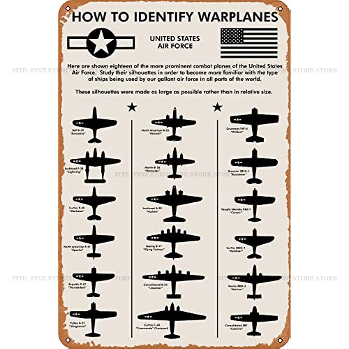 

Самолеты, как идентифицировать самолеты, металлический жестяной знак 12x8 дюймов | Подарок пилоту, мужчине, папе, парню, ему, WallArt, авиационное искусство