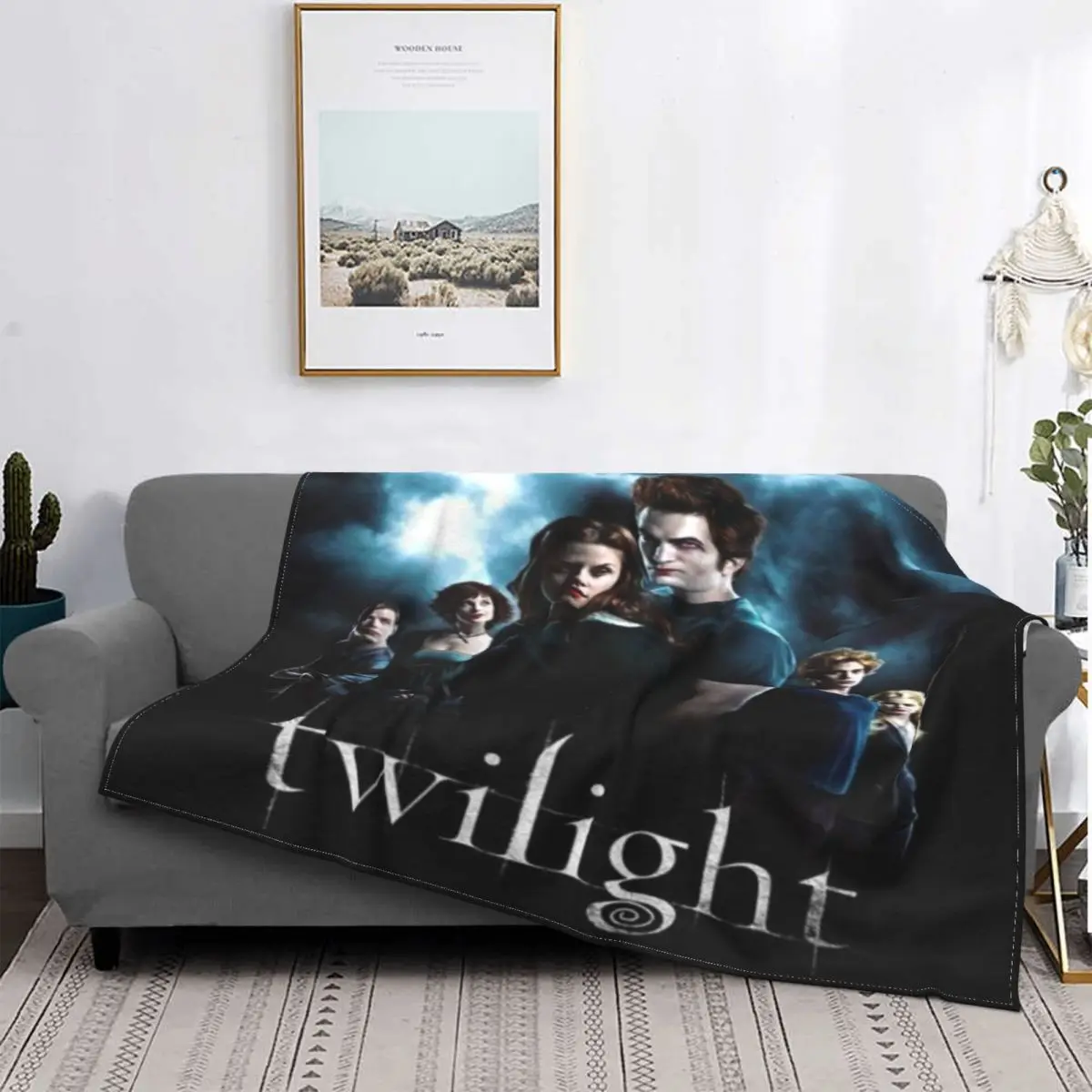 

Twilight Blanket Movie Saga Four Seasons Bed Cover Plush Super Soft Flannel Bed Cover Bedding Office Fluffy Art