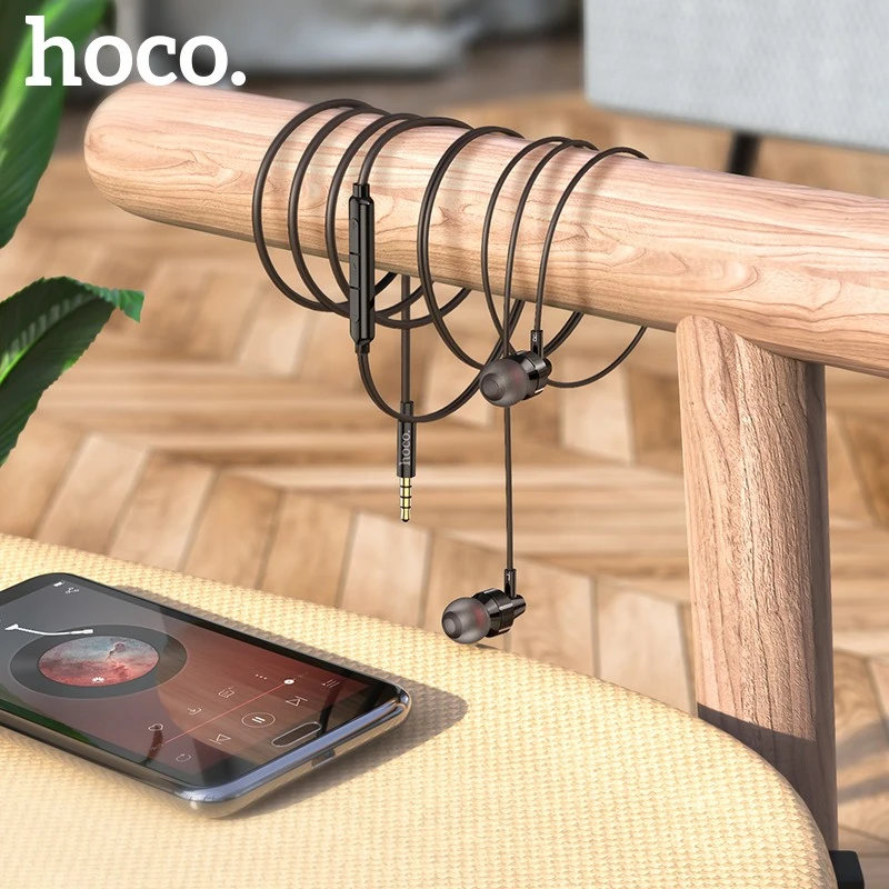 

2022 HOCO Earphones in Ears Universal Sports Wired Headset Travel Microphone for iPhone / Android Ergonomic for Phones 3.5mm Ear