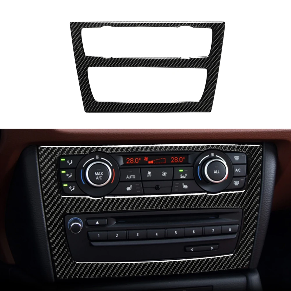 Купи Central Control Air Conditioning Panel Decoration Sticker Decal for BMW X1 E84 2011-2015 Car Interior Accessories Carbon Fiber за 299 рублей в магазине AliExpress