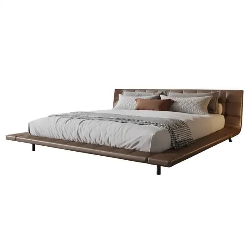 Низкопрофильная элегантная кровать с двойной платформой европейские