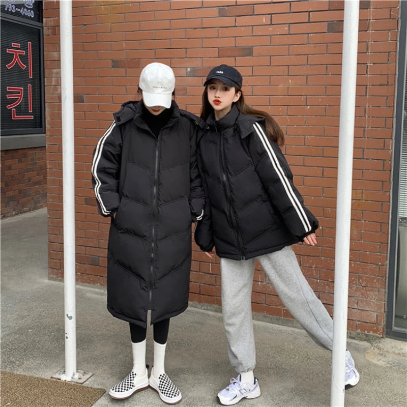 Women's Oversized Knee Protection Retro Winter New Parker Long Korean Version Loose Casual Padded Jacket Down Padded Jacket