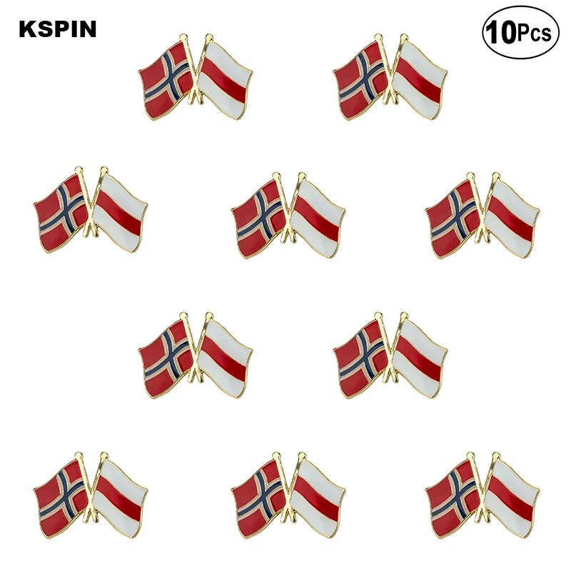 

Norway and Belarus Flag Lapel Pin Flag badge Brooch Pins Badges 10Pcs a Lot