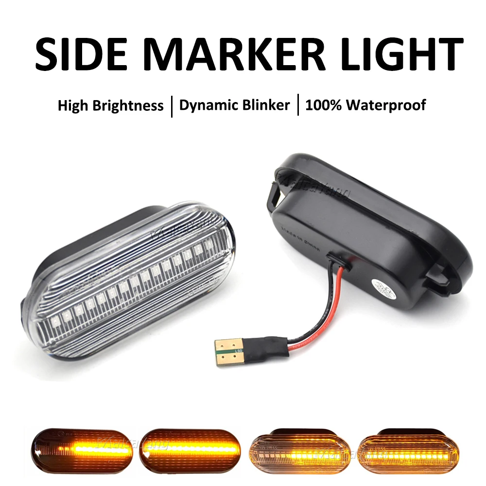 For Ford Focus MK2 C-Max Fiesta MK6 Fusion Galaxy Dynamic Turn Signal Light LED Side Fender Marker Sequential Indicator Blinker