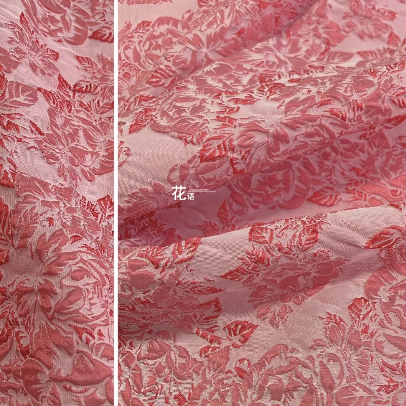 

Jacquard Fabric Concave Convex Texture Hanfu Skirt Bag Designer Cloth Diy Apparel Sewing Per Meters Polyester Nylon Material