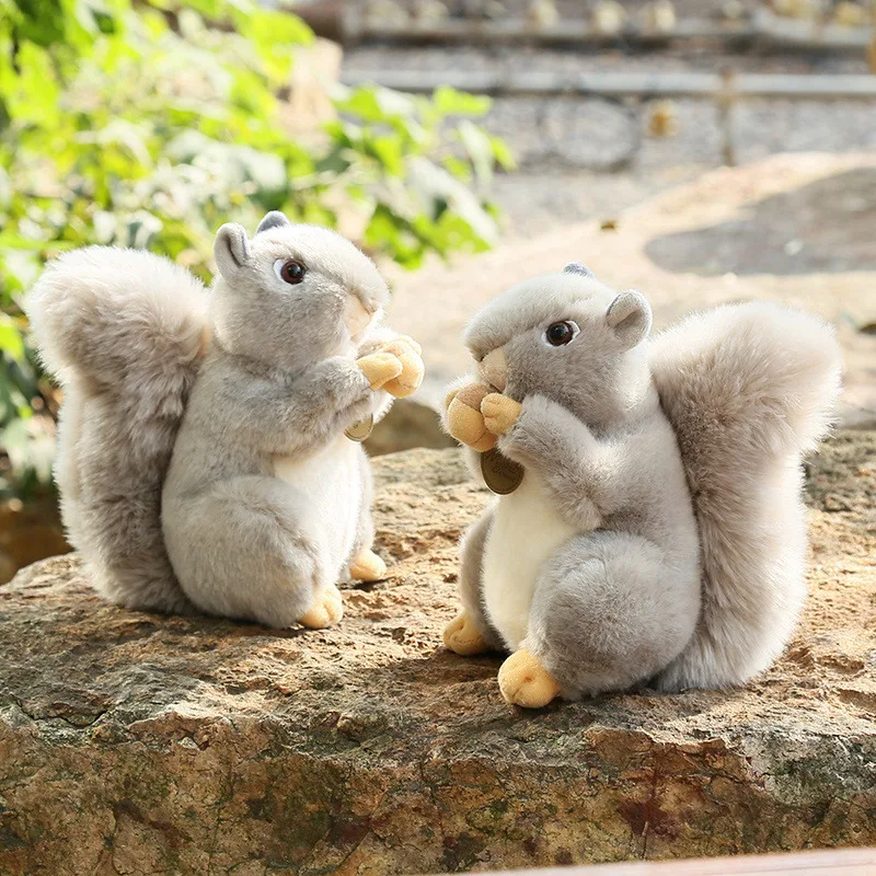 

20cm Soft Squirrel Doll Kawaii Plush Toy Simulation Stuffed Animal Home Decoration for Children Birthday Christmas Gift Peluches