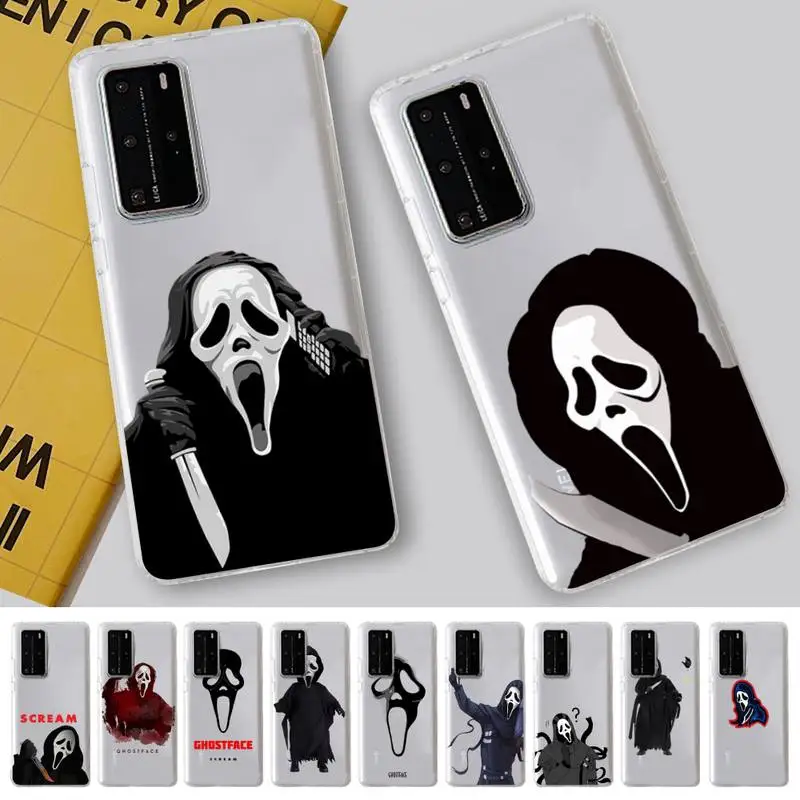 

Ghostface horror Scream art Phone Case for Samsung S20 ULTRA S30 for Redmi 8 for Xiaomi Note10 for Huawei Y6 Y5 cover