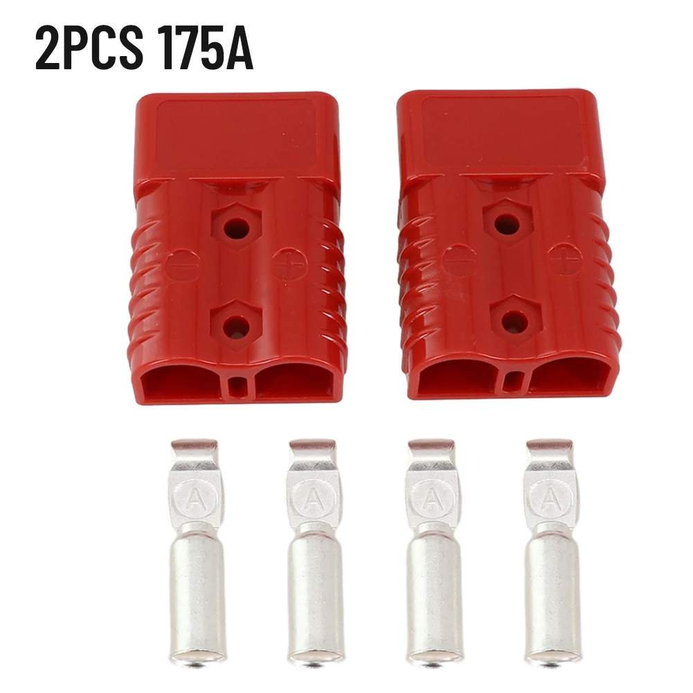 

2x Grey/Red Plug Terminals For Anderson Plug Cable Terminal Battery Power Connector 175 Amp Wire Connectors Plug Terminals